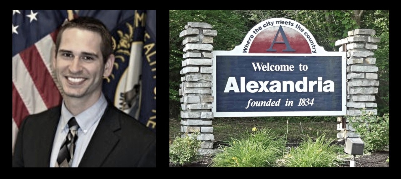 David Plummer head shot and city of alexandria sign