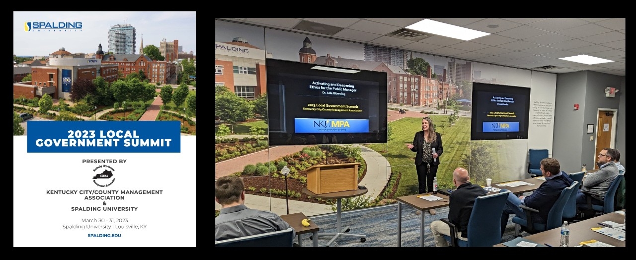 Dr. Julie Olberding presenting at the Local Government Summit
