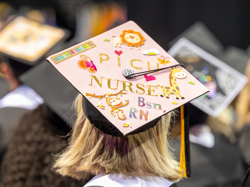 Nurse grad cap at Commencement
