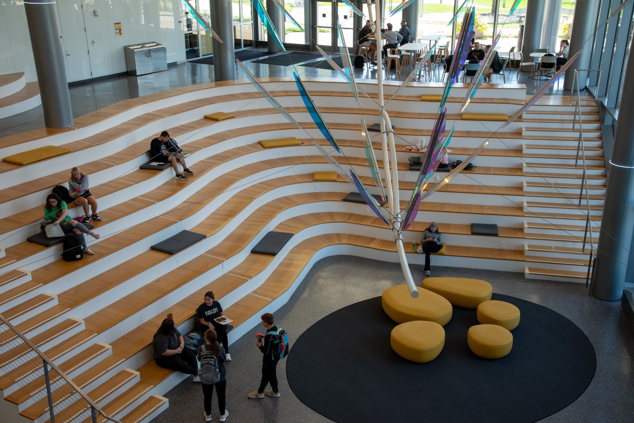 Participants of the 2024 Econ Games stand for a group photo inside Northern Kentucky University's Griffin Hall.