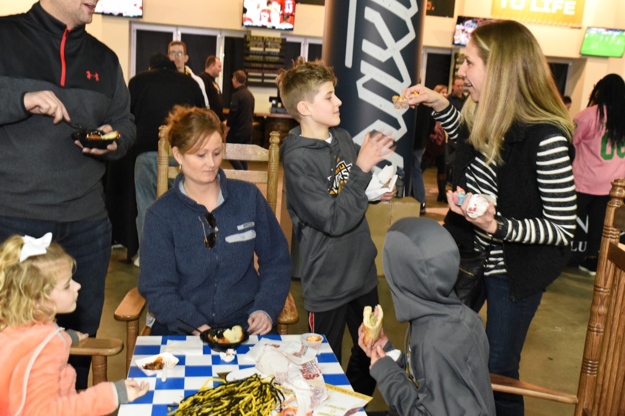 Family at Basketball game